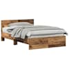 vidaXL Peatsiga voodiraam Vana puit 120 x 190 cm Tehispuit