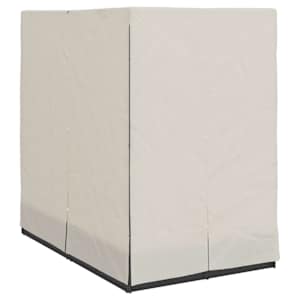Dvojité sluneční lehátko Teplá bílá 205 x 129 x 200 cm - obrázek 4