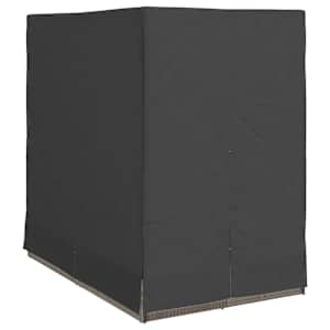 Dvojité sluneční lehátko Šedá 205 x 129 x 200 cm polyratan - obrázek 4