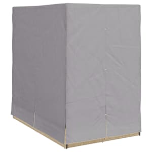 Dvojité sluneční lehátko Šedá 205 x 129 x 200 cm polyratan - obrázek 4