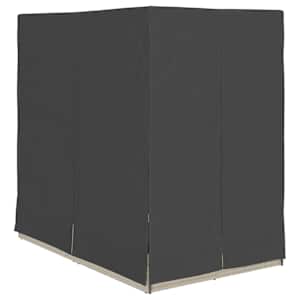 Dvojité sluneční lehátko Světle šedá 205 x 129 x 200 cm - obrázek 4
