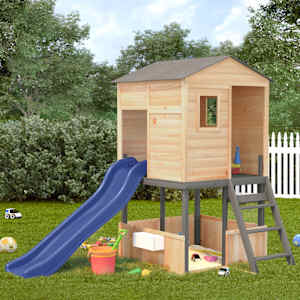 Zunanji igralni set Temno siva masivna jelka