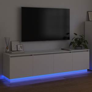 Televizní skříň s LED Bílá 180 x 38 x 49 cm kompozitní dřevo - obrázek 5