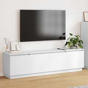 Televizní skříň s LED Bílá 180 x 38 x 49 cm kompozitní dřevo - obrázek 1