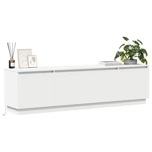 Televizní skříň s LED Bílá 180 x 38 x 49 cm kompozitní dřevo - obrázek 3