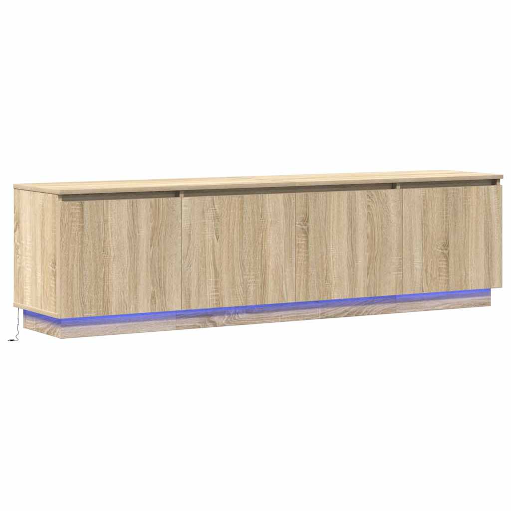  vidaXL LED TV szekrény sonoma tölgy 180 x 38 x 49 cm Faanyag akciós termékkép 1