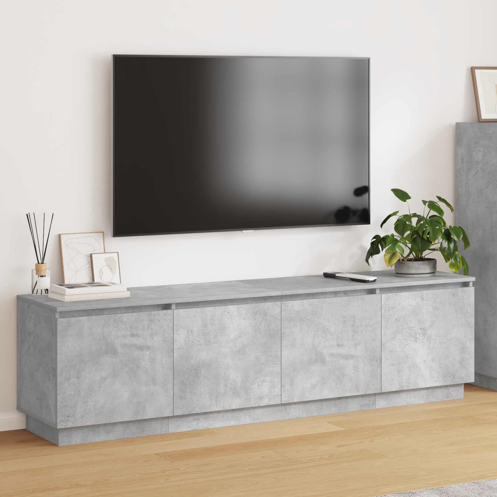 TV-kaappi Betoni Harmaa 180 x 38 x 49 cm Tekninen puu