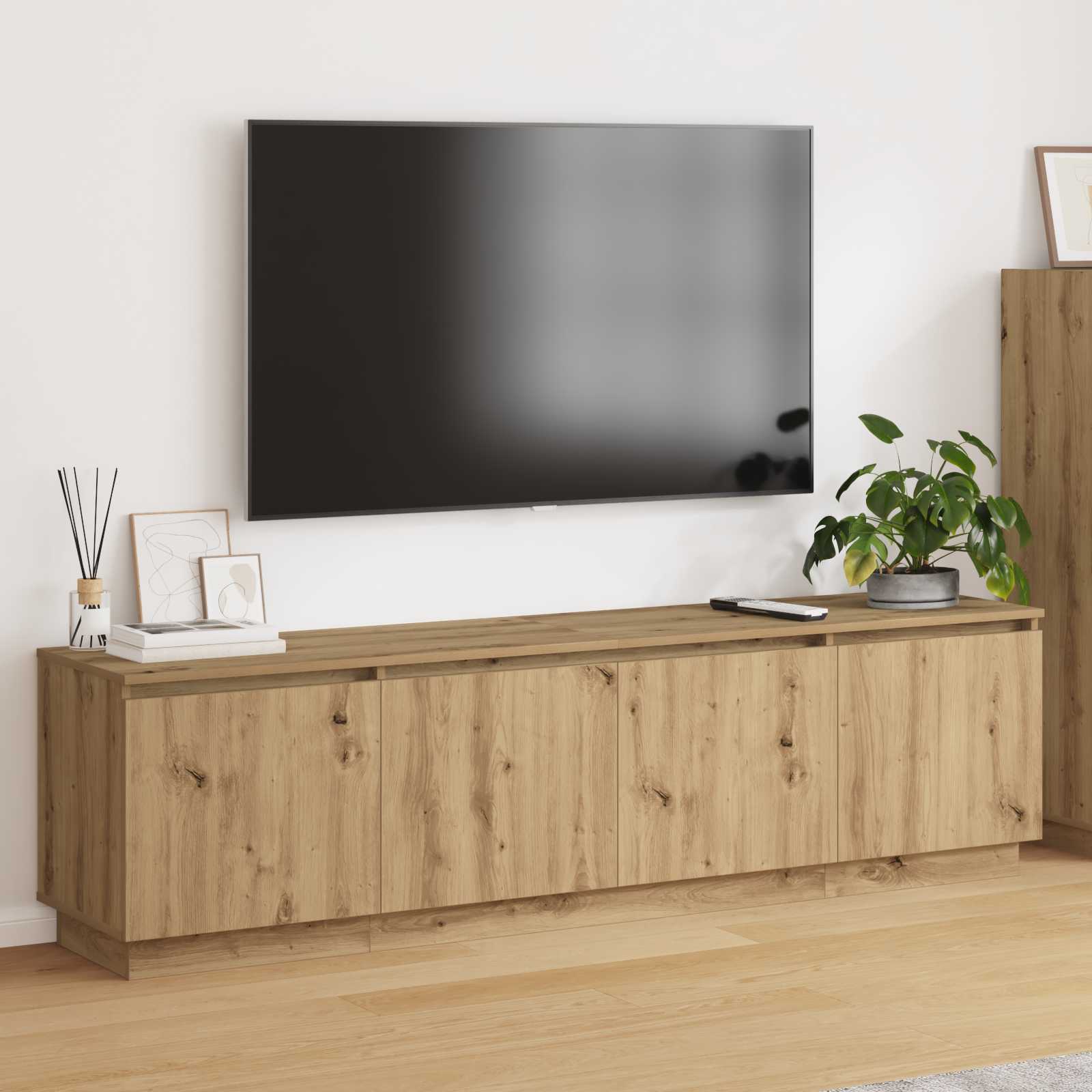 vidaXL Cabinet TV Stejar Artizanal 180 x 38 x 49 cm Lemn compozit