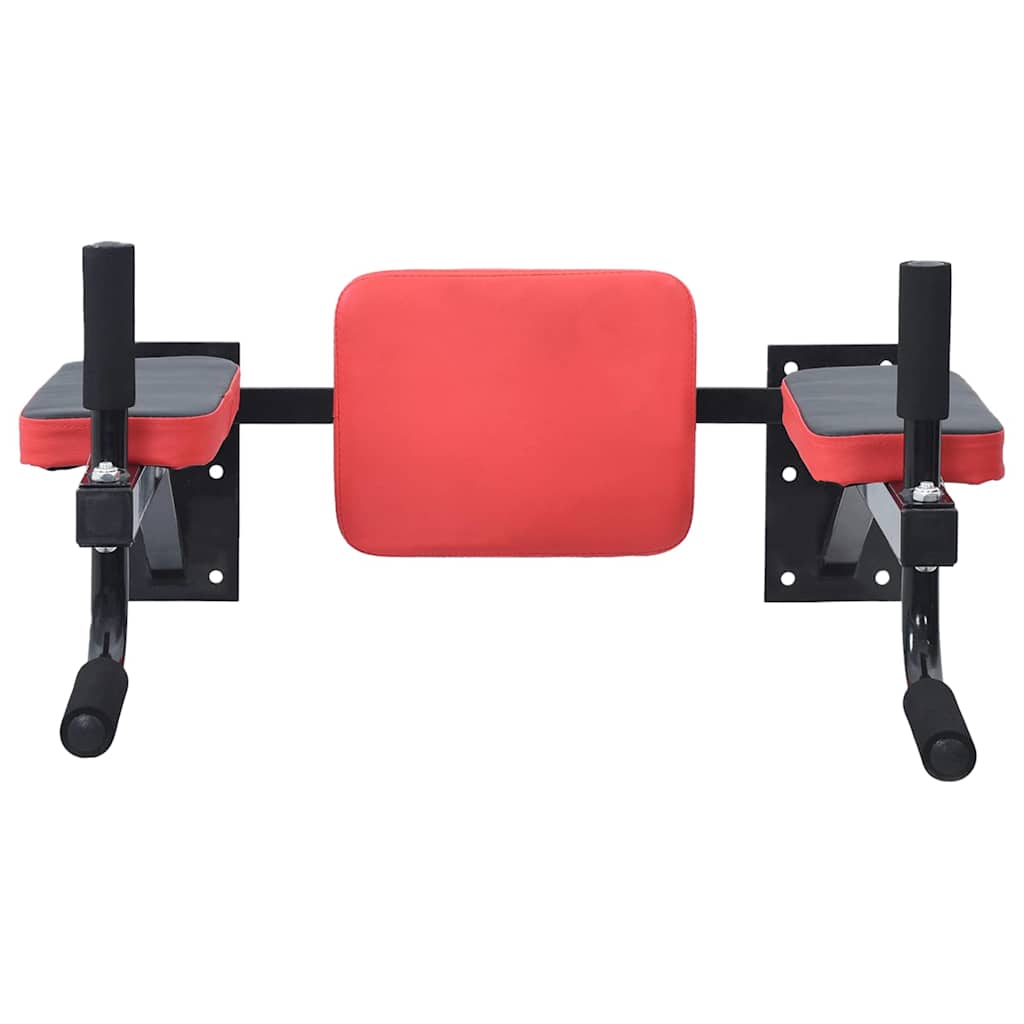 Thumbnail - VidaXL Dip Station Schwarz und Rot 72.5 x 70 x 31 cm