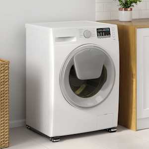 Podstavek za pralni stroj 2 pcs Črna 72 x 5 x 4,5 cm