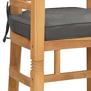 Židle 2 pcs Hnědá 63 x 58 x 89 cm Pevné teakové dřevo - obrázek 10
