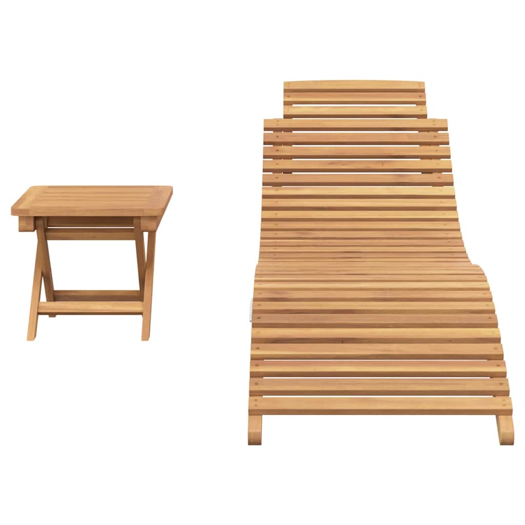 Ligstoel 2 pcs Bruin Massief Teakhout image 7