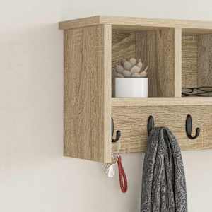 Nástěnný věšák na kabáty s policí Sonoma dub 50 x 16 x 26 cm - obrázek 4