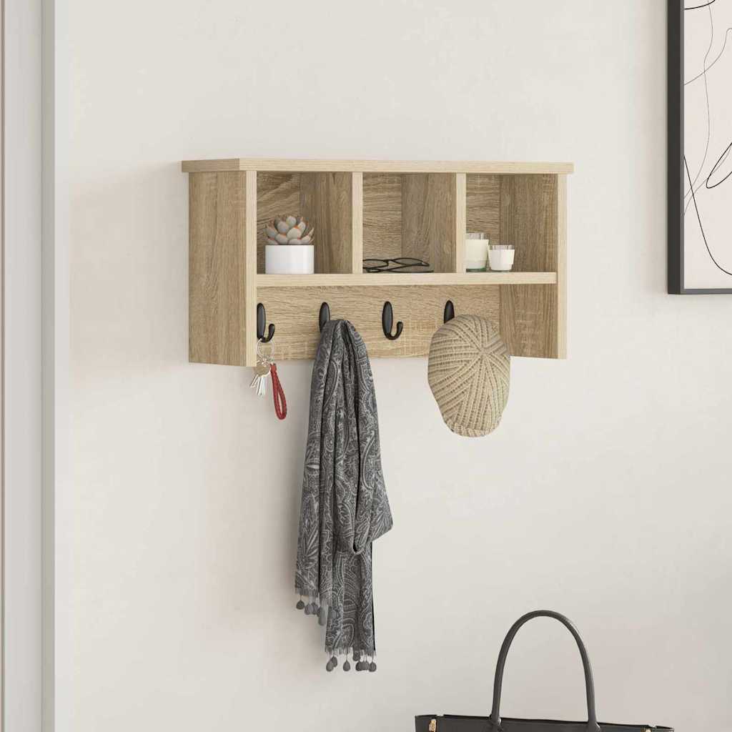 Seinälle asennettava takkihylly Sonoma tammi 50 x 16 x 26 cm