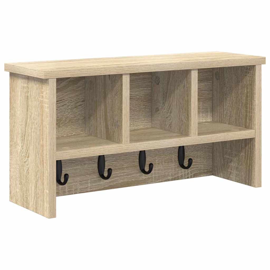 Seinälle asennettava takkihylly Sonoma tammi 50 x 16 x 26 cm