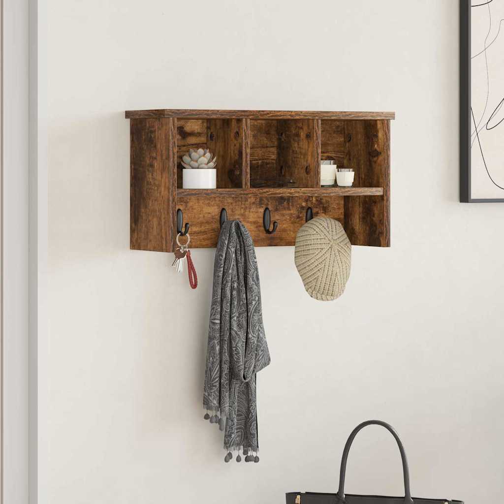 Seinälle asennettava takkihylly Savutammi 50 x 16 x 26 cm