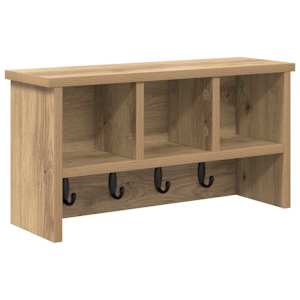 Nástěnný věšák na kabáty Artisanový dub 50 x 16 x 26 cm - obrázek 2