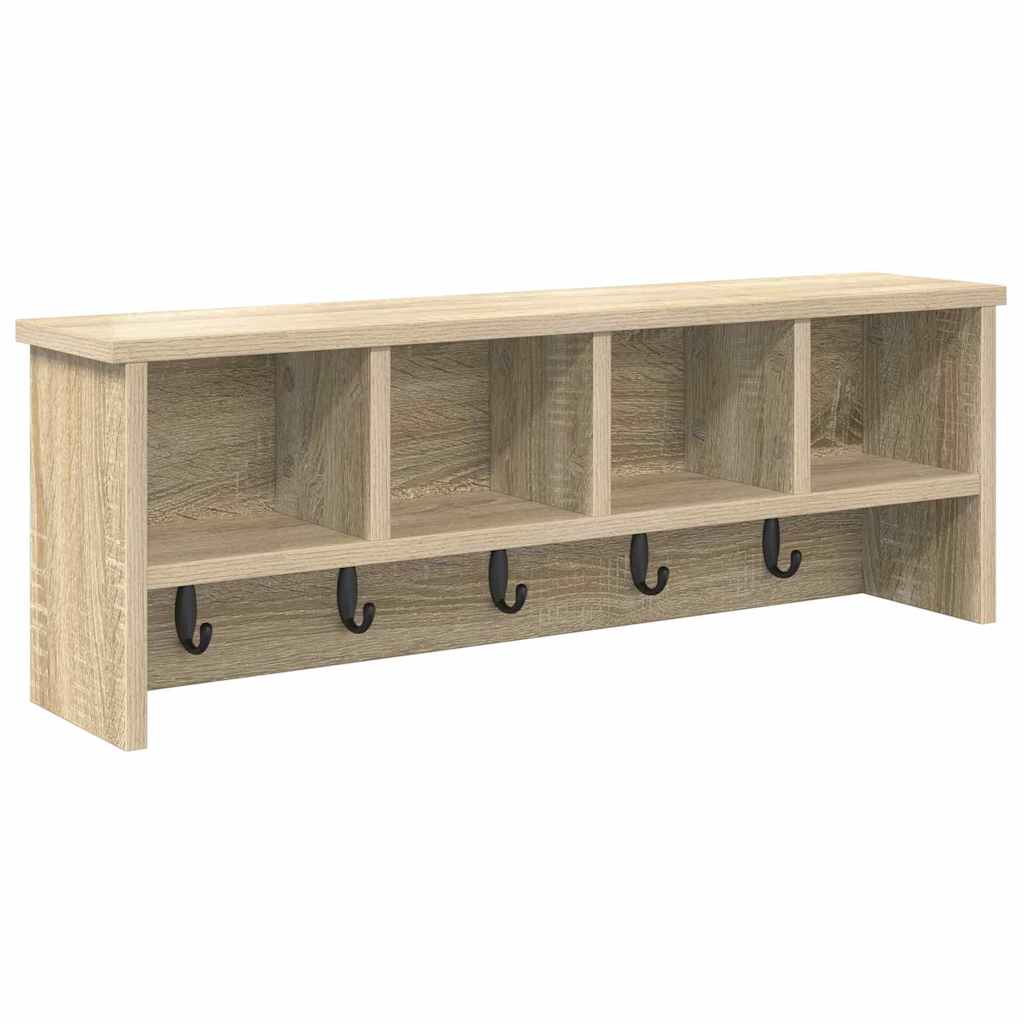 Seinälle asennettava takkihylly Sonoma tammi 75 x 16 x 26 cm