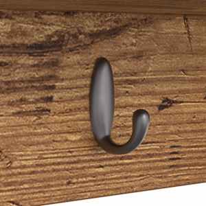 Nástěnný věšák na kabáty s policí Staré dřevo 75 x 16 x 26 cm - obrázek 9