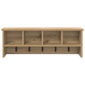 Nástěnný věšák na kabáty s policí dub artisan 75 x 16 x 26 cm - obrázek 5