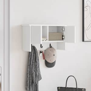 Nástěnný věšák na kabáty Bílá 50 x 20 x 30 cm Kompozitní dřevo - obrázek 4