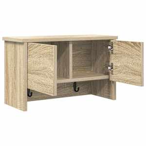 Nástěnný věšák na kabáty s policí Sonoma dub 50 x 20 x 30 cm - obrázek 5