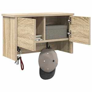 Nástěnný věšák na kabáty s policí Sonoma dub 50 x 20 x 30 cm - obrázek 3