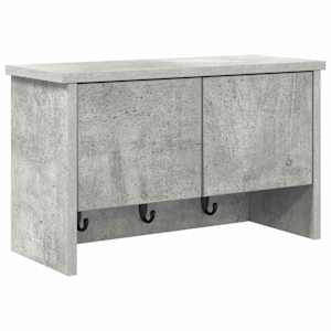 Nástěnný věšák na kabáty s policí Betonově šedá 50 x 20 x 30 cm - obrázek 2