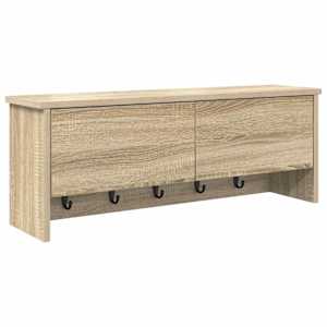 Nástěnný věšák na kabáty s policí Sonoma dub 80 x 20 x 30 cm - obrázek 2