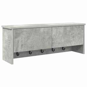 Nástěnný věšák na kabáty s policí Betonově šedá 80 x 20 x 30 cm - obrázek 2