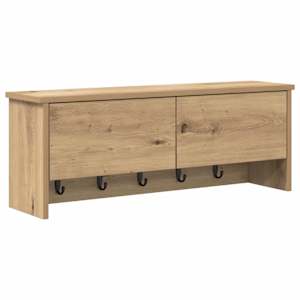Nástěnný věšák na kabáty Artisanový dub 80 x 20 x 30 cm - obrázek 2