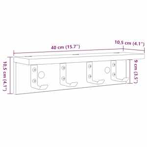 Nástěnný věšák na kabáty Sonoma dub 40 x 10,5 x 10,5 cm - obrázek 11