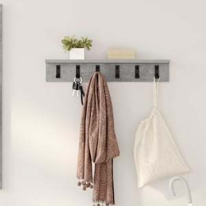 Nadwyčajna obešalnik za plašče s shranjevanjem Betonsko siva