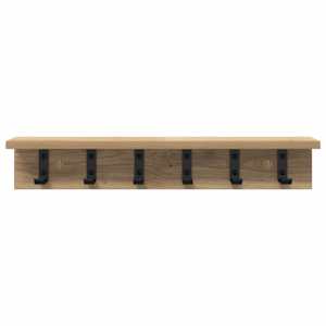 Nástěnný věšák na kabáty Artisanový dub 60 x 10,5 x 10,5 cm - obrázek 5