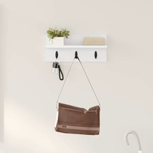 Nadwyčajna obešalnik za plašče Bela 40 x 10,5 x 18 cm