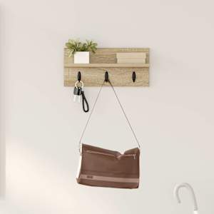 Nástěnný věšák na kabáty Nástěnný Sonoma dub 40 x 10,5 x 18 cm - obrázek 1