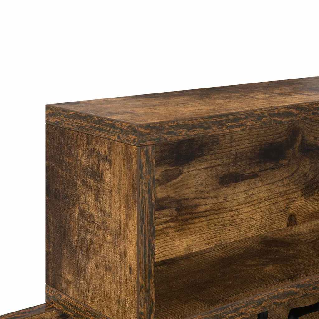 Vægmonteret Jakkeholder med hylde Røget eg 100 x 12 x 43.5 cm 9 8721288600547 detail en hd 2