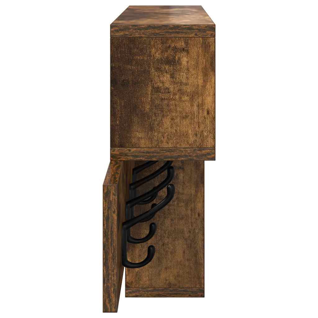 Vægmonteret Jakkeholder med hylde Røget eg 100 x 12 x 43.5 cm 6 8721288600547 wbg si en hd 1