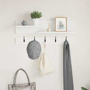 Nadwyčajna obešalnik za plašče s polico Bela 90 x 15 x 36 cm