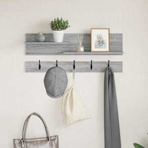 Nadwyčajna obešalnik za plašče Siva Sonoma 90 x 15 x 36 cm