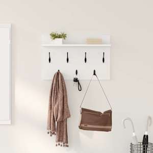 Nástěnný věšák na kabáty Bílá 60 x 40 x 12 cm Kompozitní dřevo - obrázek 1