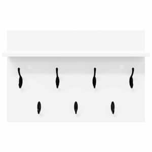 Nástěnný věšák na kabáty Bílá 60 x 40 x 12 cm Kompozitní dřevo - obrázek 5