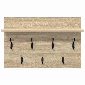 Nástěnný věšák na kabáty s policí Sonoma dub 60 x 40 x 12 cm - obrázek 5