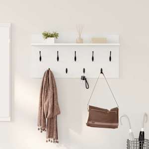 Nástěnný věšák na kabáty Bílá 80 x 40 x 12 cm Kompozitní dřevo
