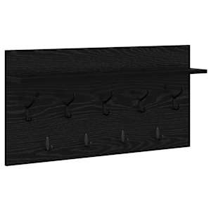 Nástěnný věšák na kabáty s policí Černý dub 80 x 40 x 12 cm - obrázek 2
