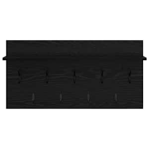 Nástěnný věšák na kabáty s policí Černý dub 80 x 40 x 12 cm - obrázek 5