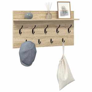 Nástěnný věšák na kabáty s policí Sonoma dub 80 x 40 x 12 cm - obrázek 3
