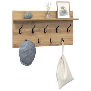 Nástěnný věšák na kabáty Artisanový dub 80 x 40 x 12 cm - obrázek 3