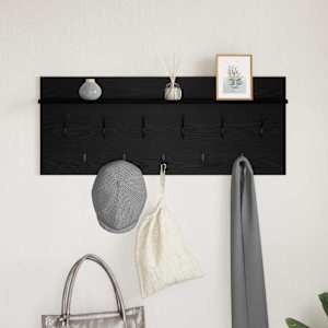 Nástěnný věšák na kabáty s policí Černý dub 100 x 40 x 12 cm - obrázek 4