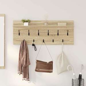 Nástěnný věšák na kabáty s policí Sonoma dub 100 x 40 x 12 cm - obrázek 1